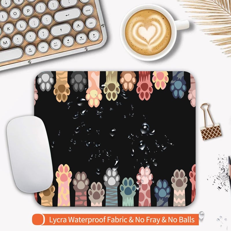 Armanza Square Mouse Pad Cute Cat Claw,Personalized Premium-Textured Custom Mouse Mat Design,Washable Mousepad Cloth,Non-Slip Rubber Base Computer Mouse Pads for Wireless Mouse - Image 3
